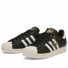 Adidas Superstar II Sneaker in Core Black/Ftwr White/Off White