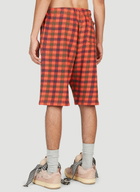 ERL Check Print Fleece-Jersey Bermuda Shorts