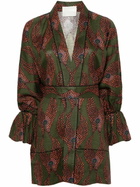 Maison La Plage Green Ravello Linen Mini Dress