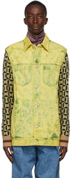 Dries Van Noten Yellow Bleached Denim jacket