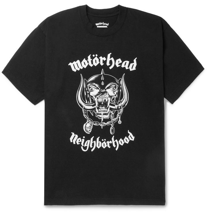 Photo: NEIGHBORHOOD - Motörhead Printed Cotton-Jersey T-Shirt - Black