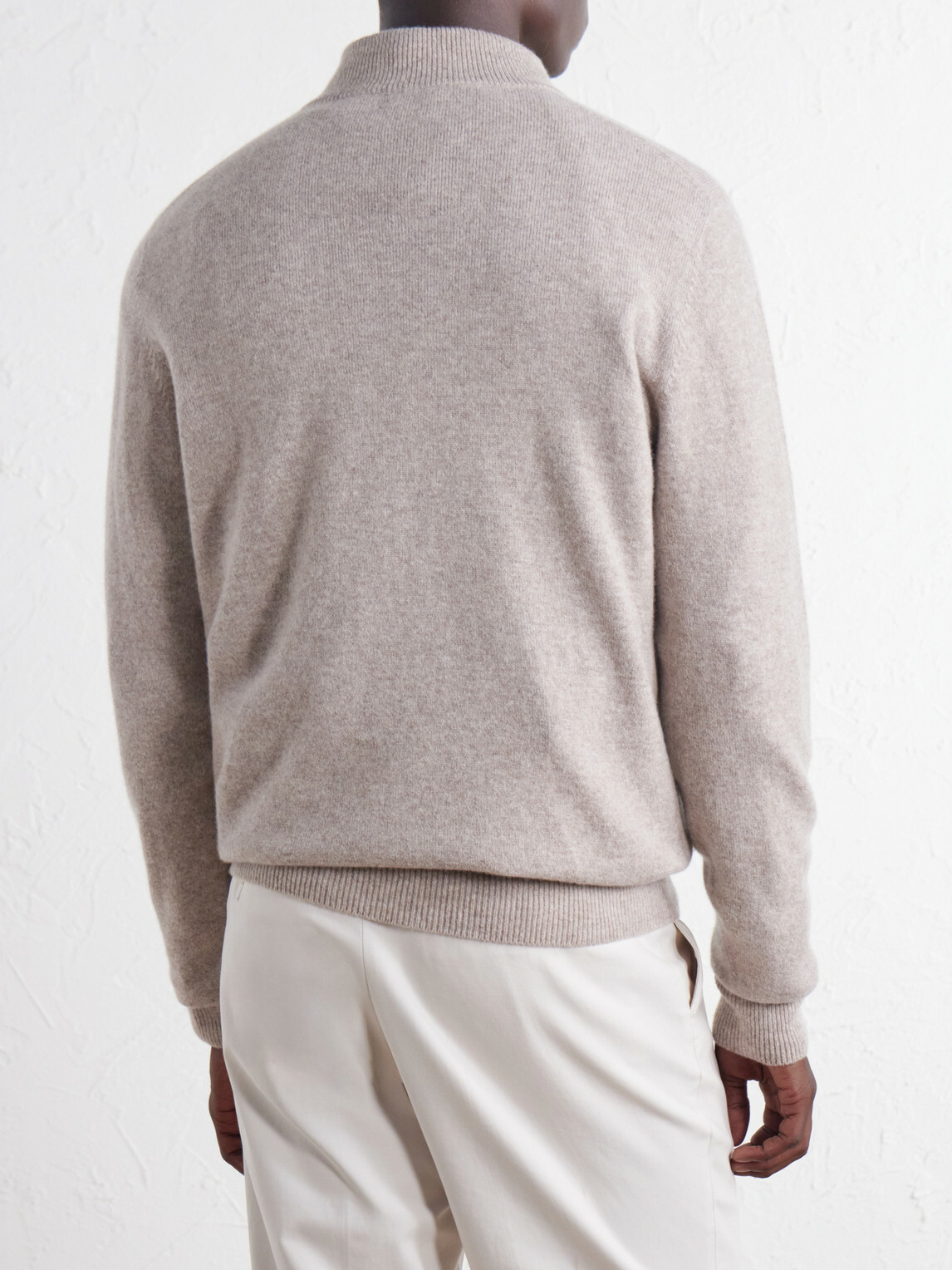 William Lockie - Wool Half-Zip Sweater - Neutrals
