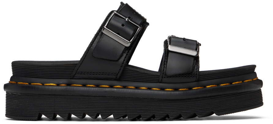 Myles leather best sale buckle slide sandals