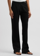 Paris Georgia Sleek Belted Slim-leg Trousers Black