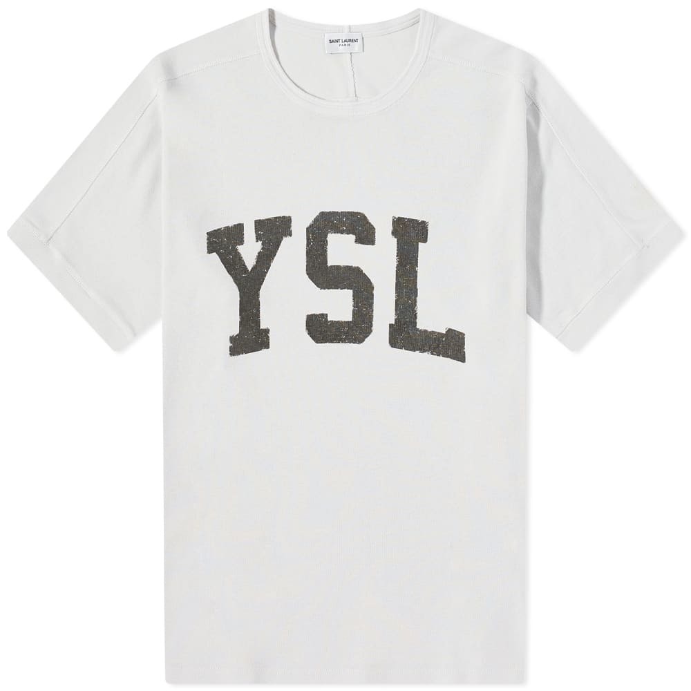 【関税＆送料込み】Saint Laurent Wool Logo T-Shirt Saint Laurent logo-print T-shirt | White | FARFETCH