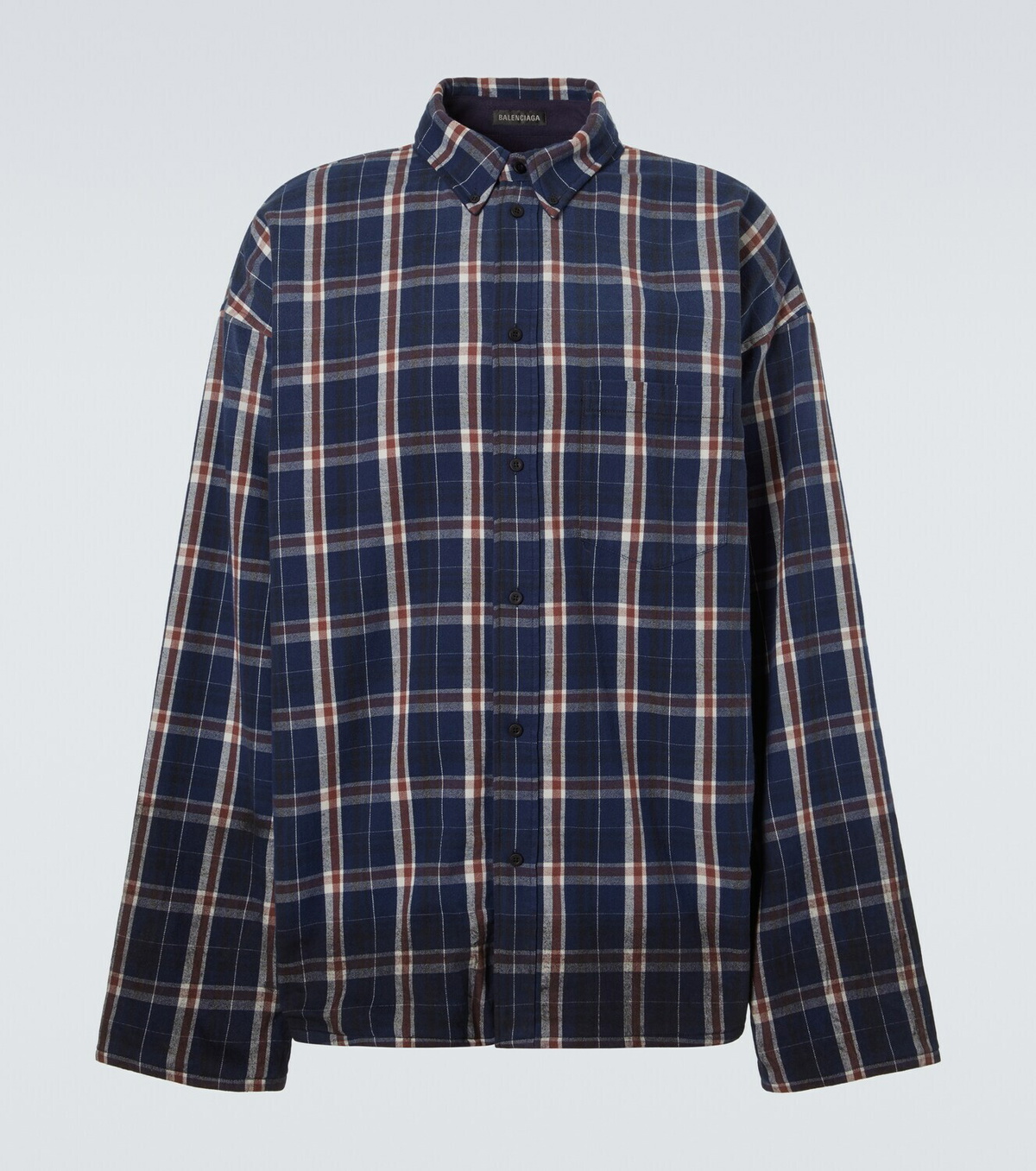 Balenciaga Reversible flannel and fleece shirt