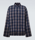 Balenciaga Reversible flannel and fleece shirt