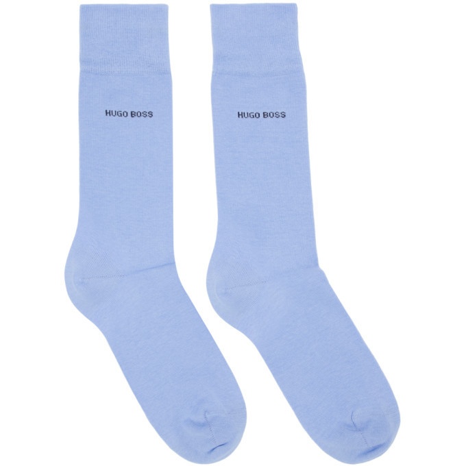 Photo: Boss Two-Pack Blue and Navy Logo Socks