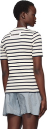 Jil Sander Off-White & Navy Crewneck T-shirt