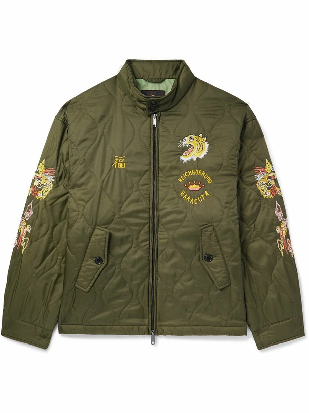 Photo: Baracuta - Neighborhood G4 Embroidered Quilted Shell Jacket - Green