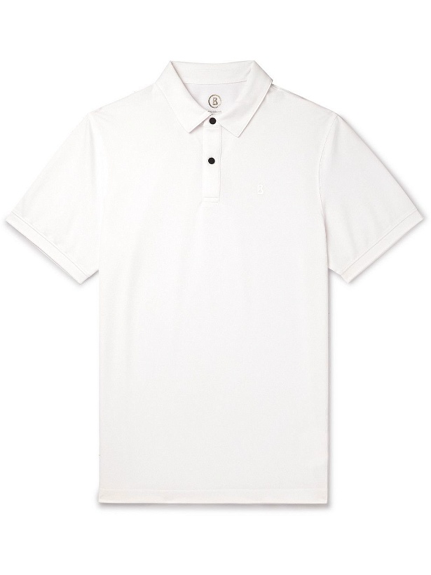 Photo: Bogner - Timo Logo-Print Cotton-Blend Piqué Golf Polo Shirt - White