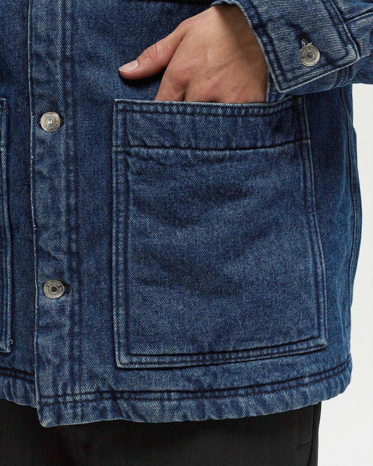 Maison Kitsune Padded Workwear Jacket Blue Denim Jackets Maison