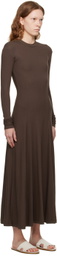 BITE Brown Crewneck Midi Dress