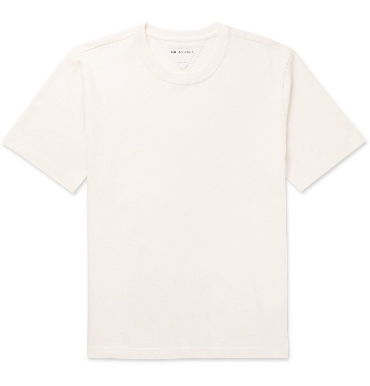Photo: BOTTEGA VENETA - Sunrise Light Cotton-Jersey T-Shirt - Neutrals
