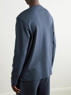 Mr P. - Cotton-Jersey Henley Pyjama Shirt - Blue