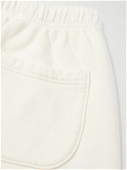 Cherry Los Angeles - Straight-Leg Logo-Appliquéd Cotton-Jersey Drawstring Shorts - Neutrals