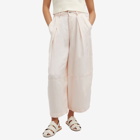 YMC Women's Deadbeat Linen Trousers in Light Pink