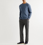 Loro Piana - Slim-Fit Cable-Knit Baby Cashmere Sweater - Blue
