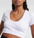 Alo Yoga Serene cotton-blend crop top