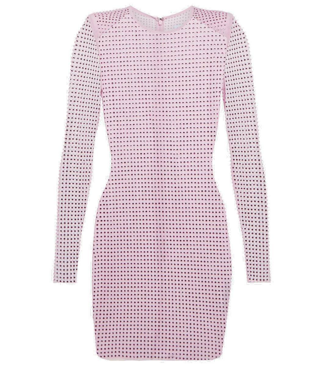 Self-Portrait Embellished mesh minidress Self-Portrait