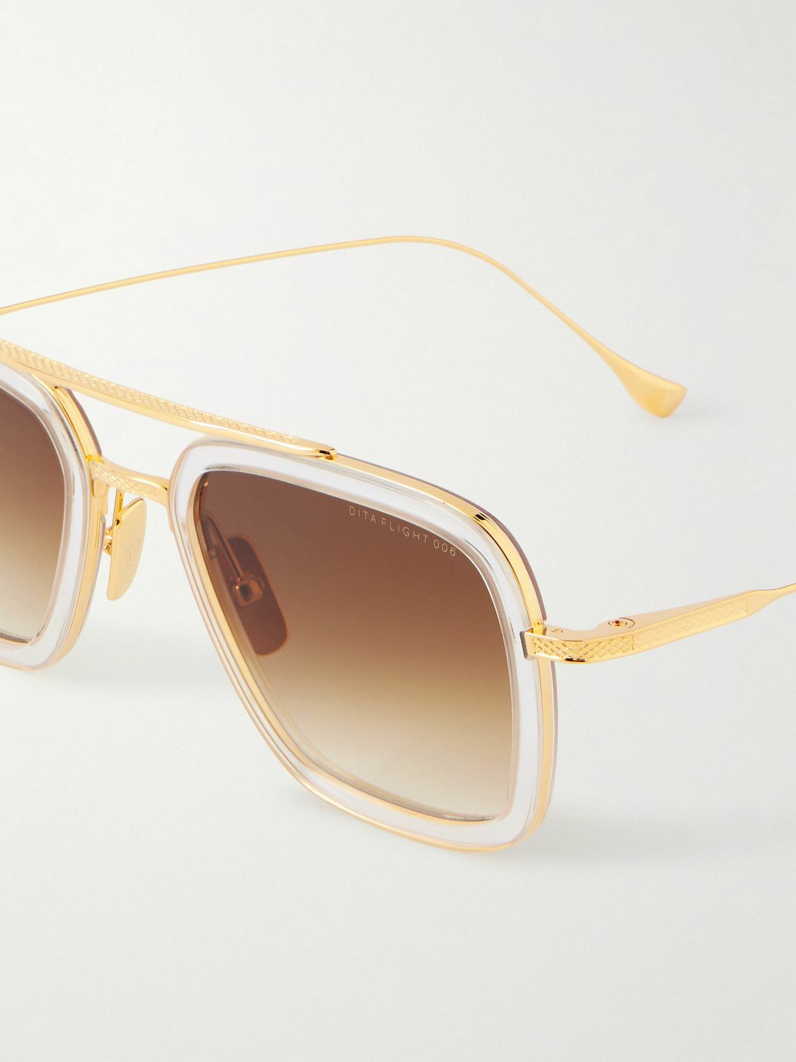 DITA - Aviator-Style Gold-Tone and Acetate Sunglasses