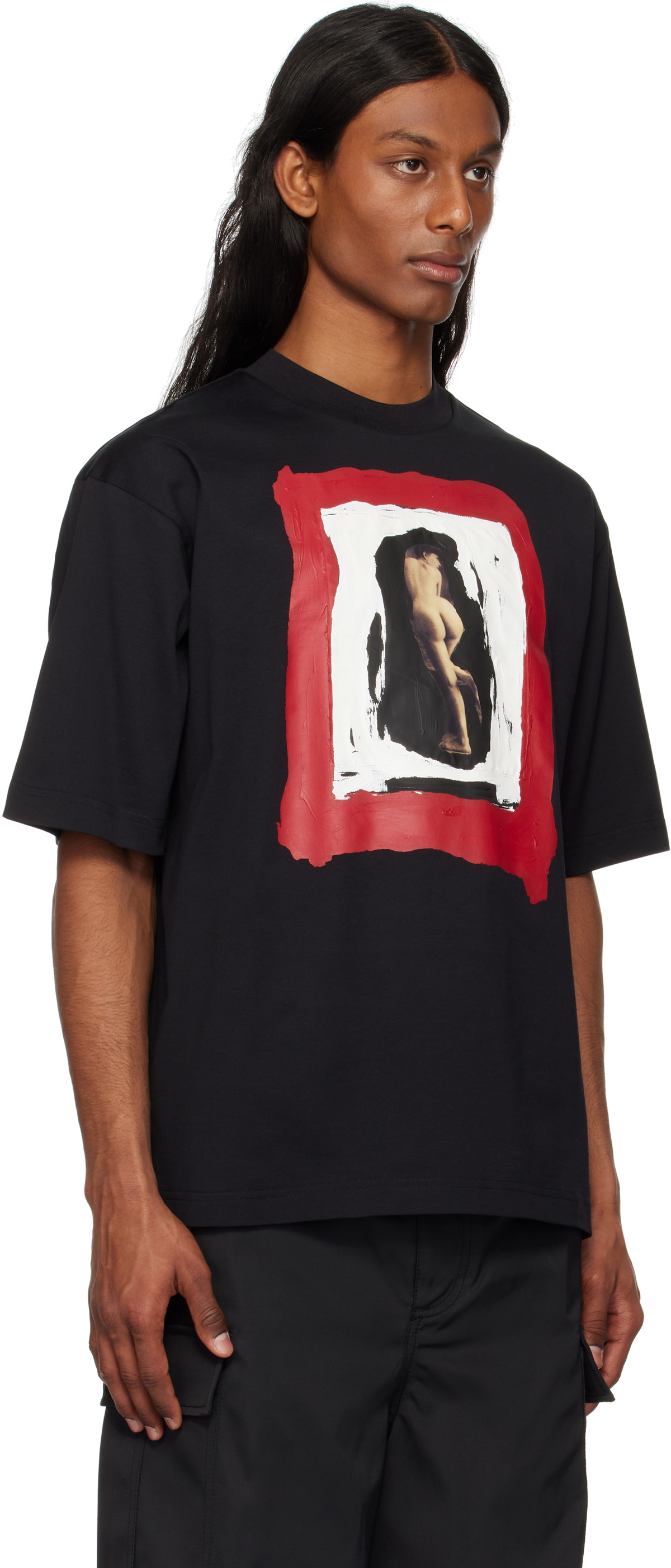【関税込み】Marni ブラック Nude Print コットン Tシャツ Marni Black Nude Print Cotton T-shirt Marni