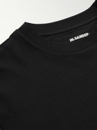 Jil Sander - Set of Three Organic Cotton-Jersey T-Shirts - Black