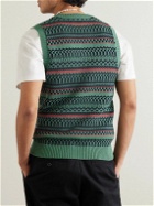Beams Plus - Fair Isle Cotton Sweater Vest - Green