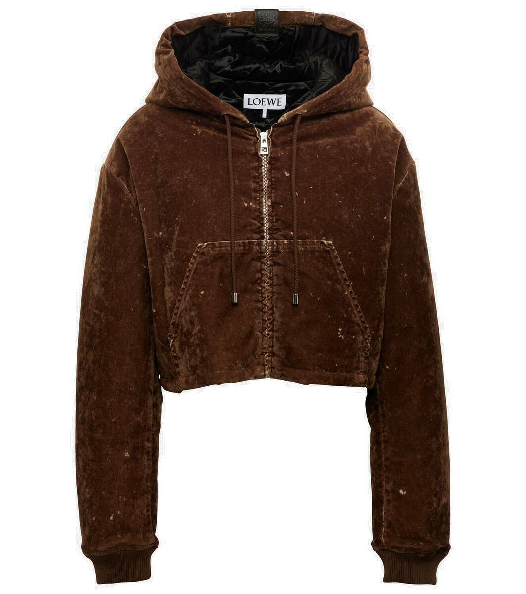 Loewe 25 Jacket Beige Green Cotton And Denim