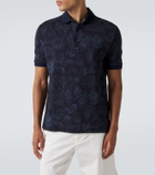 Etro Floral cotton piqué polo shirt