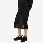 Auralee Women's Elastic Sheer Nylon Skirt in Black