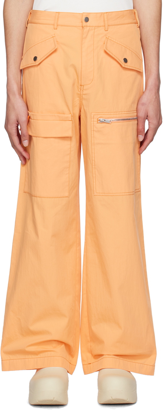 Dion Lee Orange Slouchy Pocket Cargo Pants