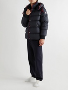 Moncler - Amarante Logo-Appliquéd Quilted Shell Hooded Down Jacket - Blue