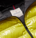 MONCLER - Lappe Logo-Appliquéd Quilted Glossed-Ripstop Hooded Down Gilet - Yellow