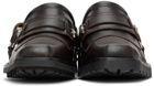 Toga Virilis Brown Leather Slip-On Loafers