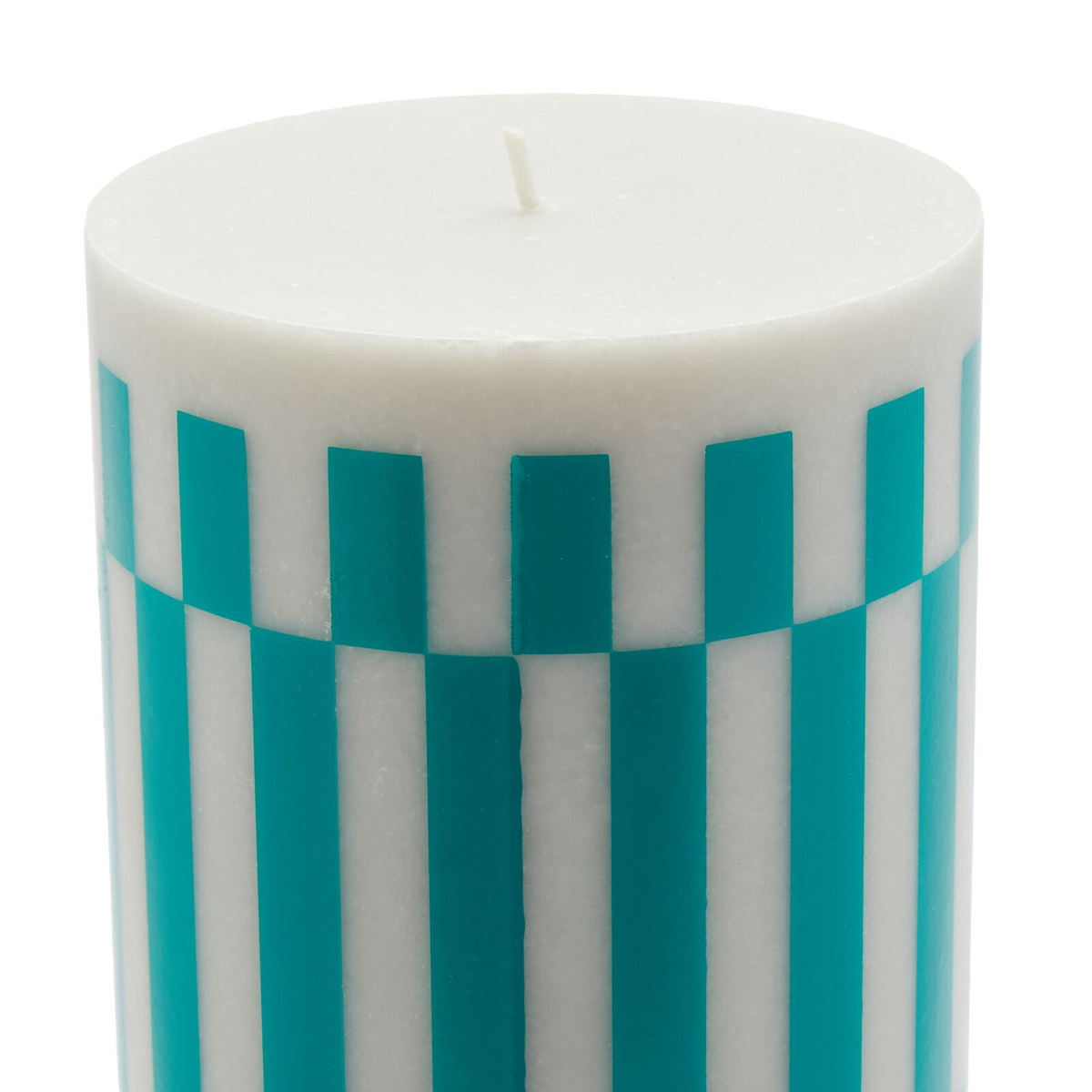 HAY Column Candle Large in Light Grey/Green