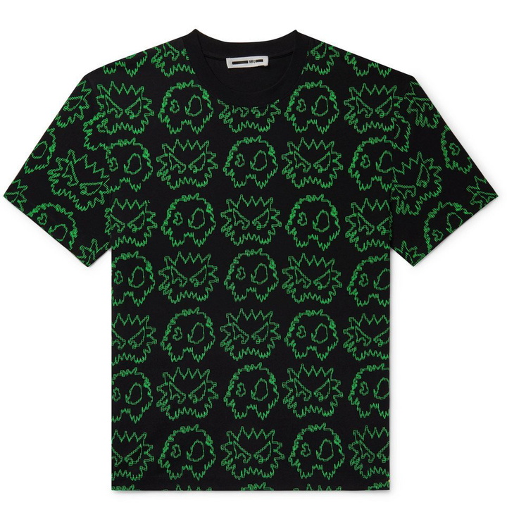 Photo: McQ Alexander McQueen - Printed Cotton-Jersey T-Shirt - Black