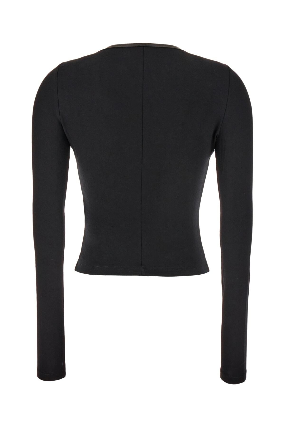 AMBUSH Black Stretch Viscose Top