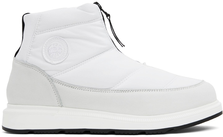 Photo: Canada Goose White Crofton Puffer Boots