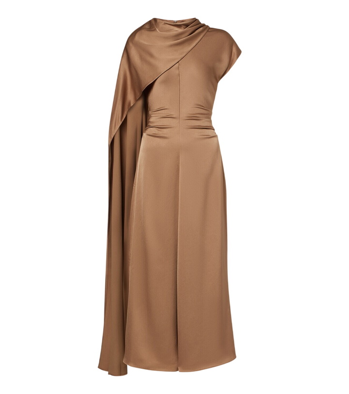 Photo: Simkhai Jacka caped satin midi dress