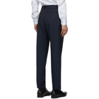 Hugo Navy Wool Zip Detail Trousers