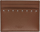 Valentino Garavani Brown Rockstud Card Holder