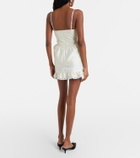 Shushu/Tong Lace-trimmed wool and silk minidress