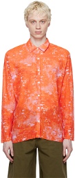 Henrik Vibskov Orange Pleated Shirt