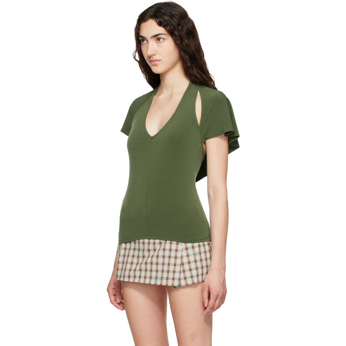 Sandy Liang Khaki Bellini Top