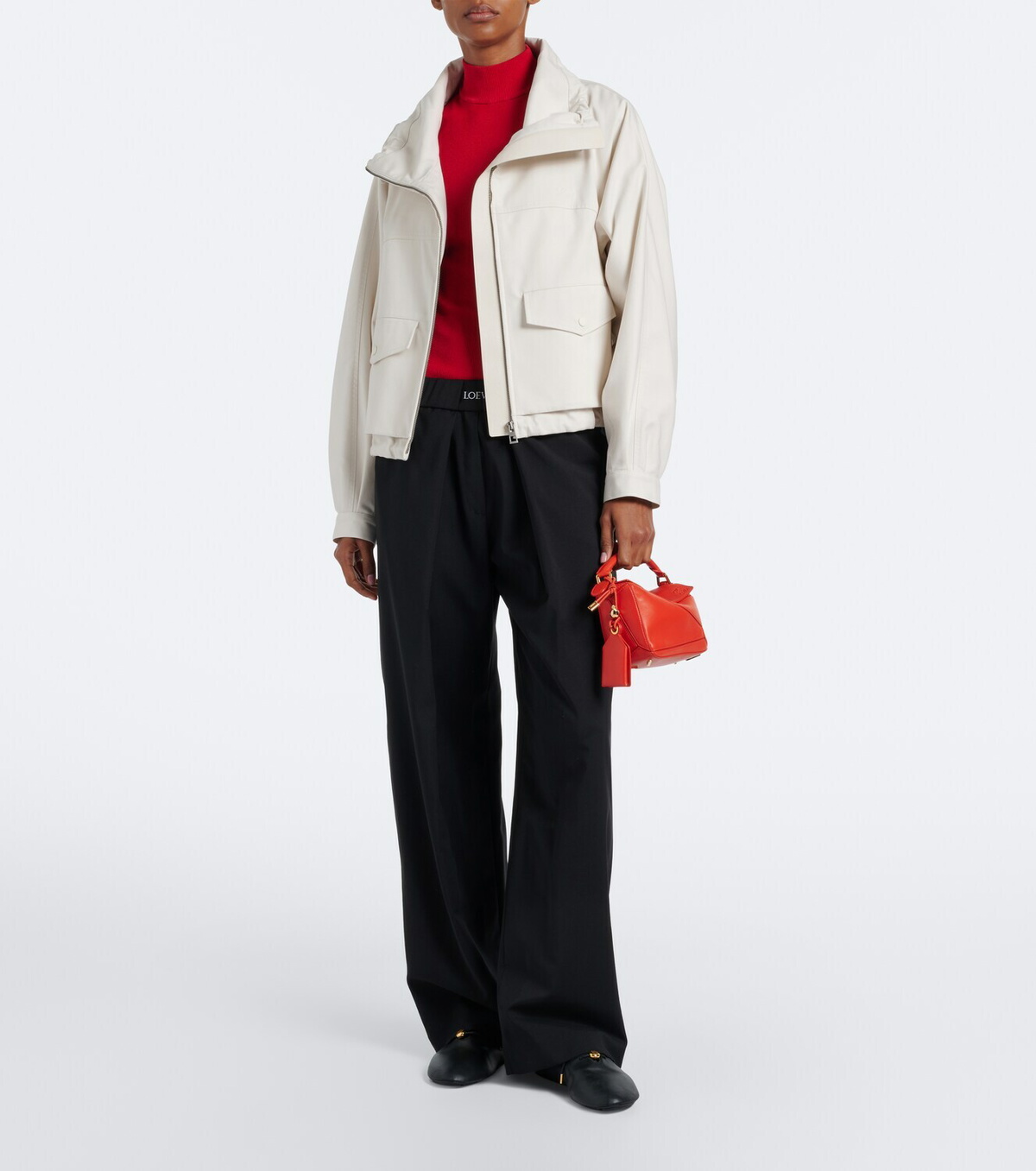 Loewe Puzzle Featherlight Mini leather top-handle bag
