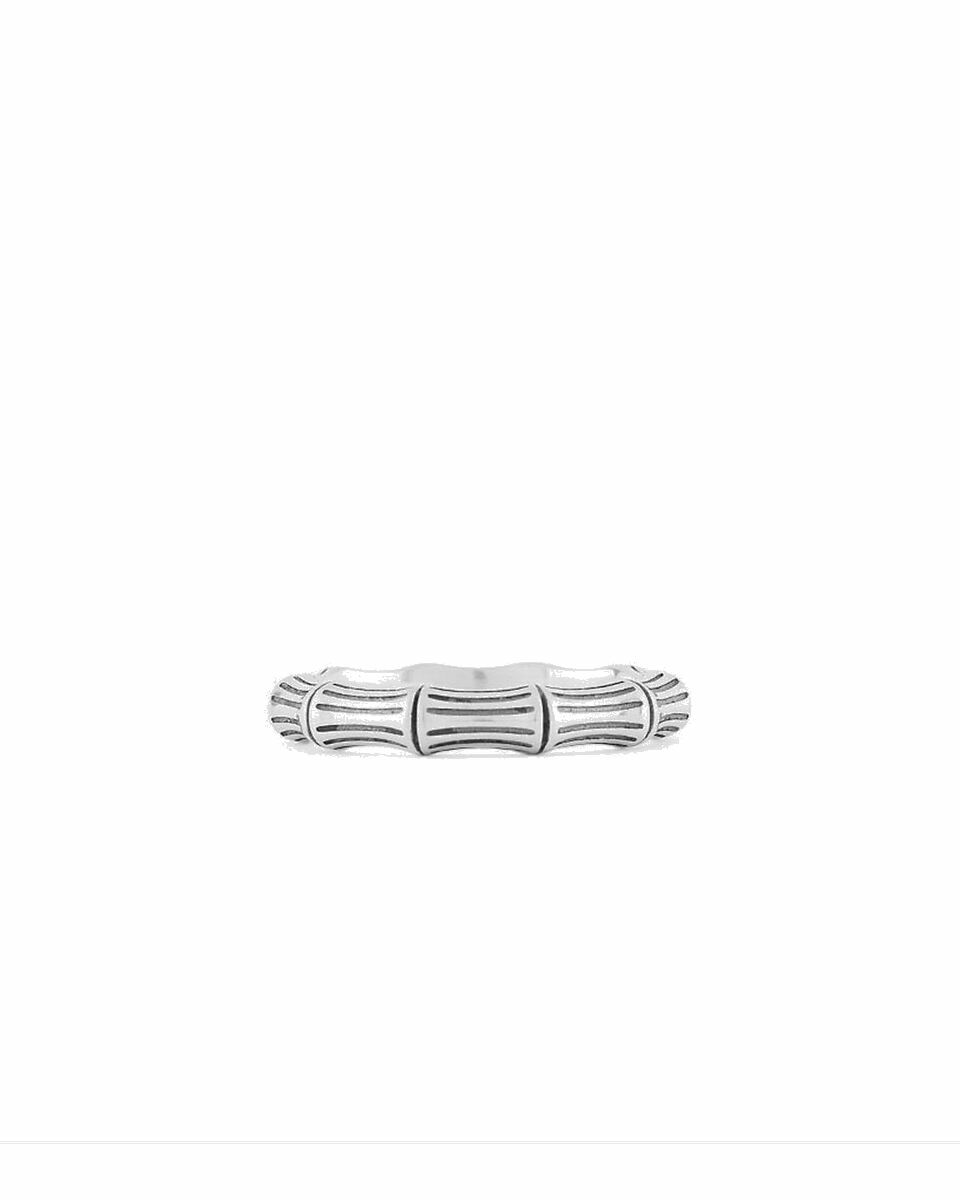 Photo: Serge De Nimes Silver Bamboo Ring Silver - Mens - Jewellery