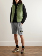 Stone Island - Straight-Leg Garment-Dyed Cotton-Jersey Drawstring Shorts - Gray