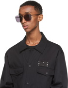 MCQ Black Metal Square Sunglasses