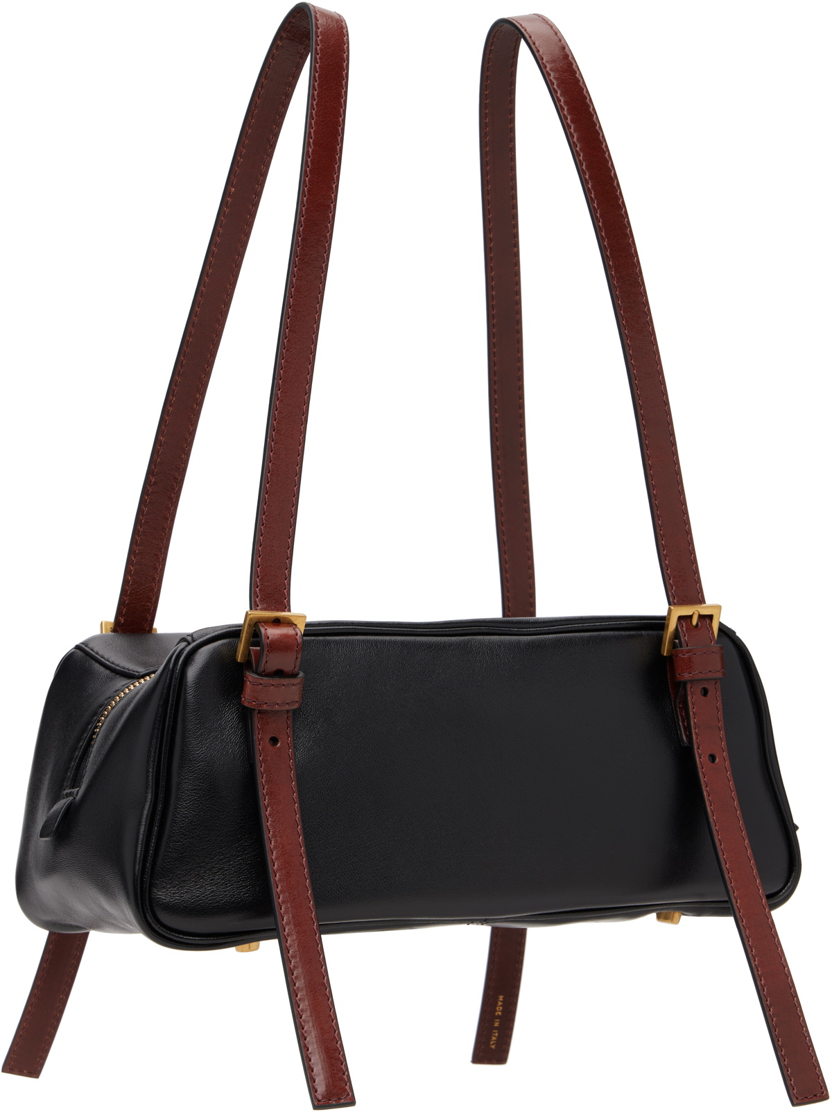 Versace Black Emblème Nappa Bowling Bag